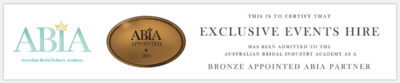 Australian Bridal Industry Academy Bronze Partner